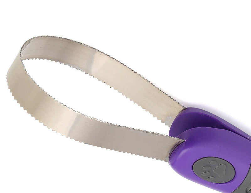 [Australia] - Hertzko Deshedding Tool Blade Can Be Used Either Looped or Straight - Coarse and Fine Teeth for Long and Short Coats - Removes Dead Hair and Reduces Shedding Drastically 