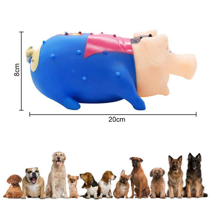 YUESEN Pet Bite Chew Latex Dog Chew Toy Squeaky Toy Dog Pig Sounding Toys Cute Grunting Pig Shape Squeak Funny Dog Toy Teeth Grinding Toy for Small Medium Dogs - PawsPlanet Australia