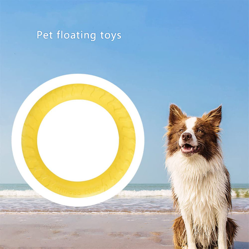 Dog Fly Ring Toy Dog Fitness Ring Floating Flying Dog Disc Toys Outdoor Durable Chew Toys for Training Outdoor Playing Puppy Medium Large Dogs - PawsPlanet Australia