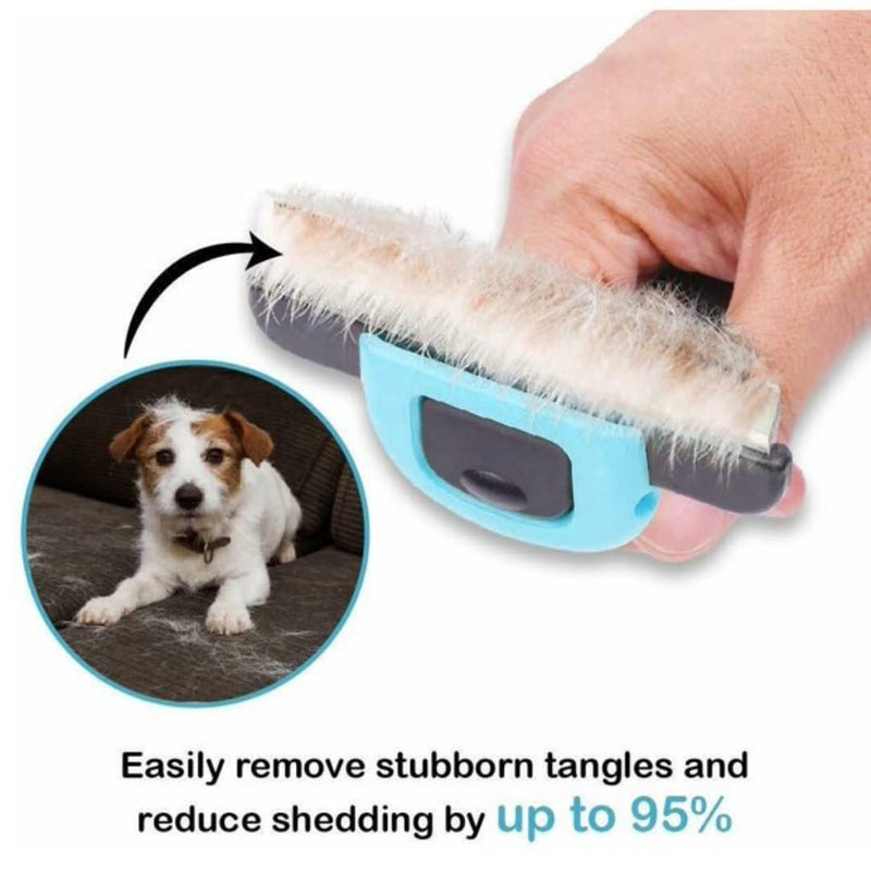 Deshedding Tool & Pet Grooming Brush for Small, Medium & Large Dogs, Cats & Horses, With Short to Long Hair. - PawsPlanet Australia