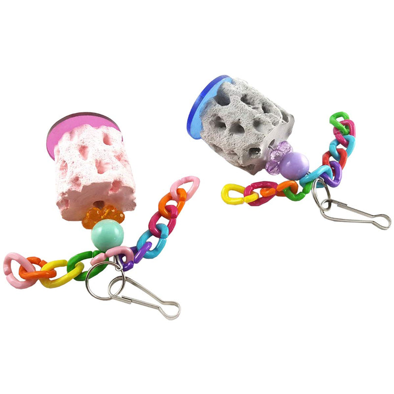 Bird Calcium Teeth Grinding Chew Treats Toy for Parrot Parakeet Cockatiel Conure Gerbil Rat Mouse Guinea Pig Chinchilla (Random Color) - PawsPlanet Australia