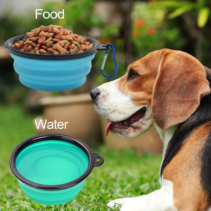 [Australia] - AGECASH A Collapsible Dog Bowl,Portable Dog Bowl, Travel Pet Bowl, Expandable for Cat Dog Water Bowls Food Feeding, 2 Pack Silicone Dog Bowl Small 