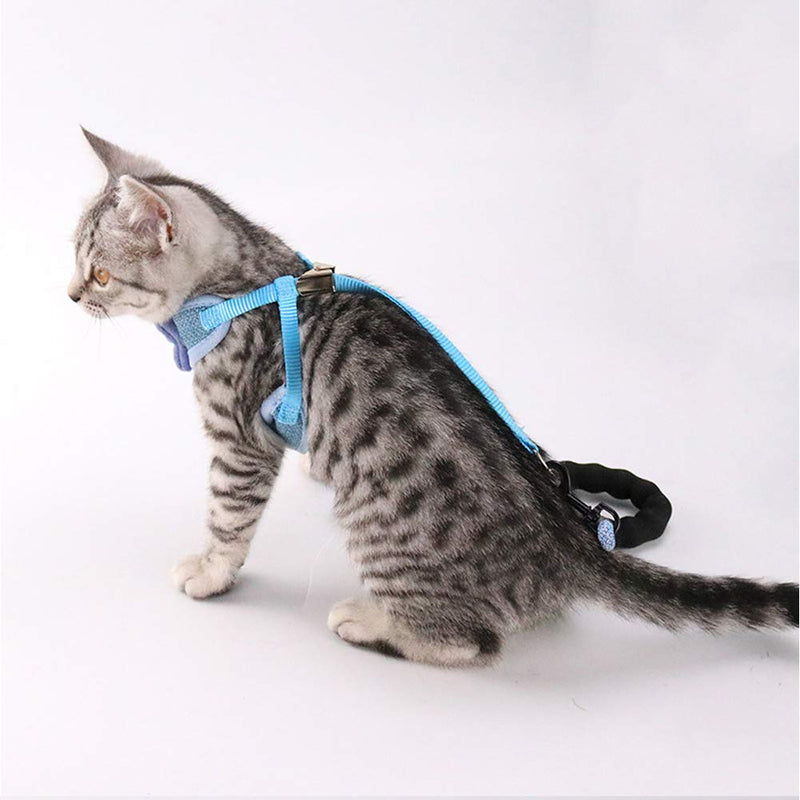 2 Pack Cat Harness with Leash Escape Proof,Adjustable Kitten Walking Jacket,Soft Breathable Pet Vest for Kitten Puppy - PawsPlanet Australia