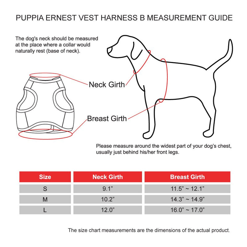 [Australia] - Puppia PARA-HB1532-GY-L Grey Algo Harness B Pet-Vest-Harnesses White Medium Puppia Algo Vest Harness B 