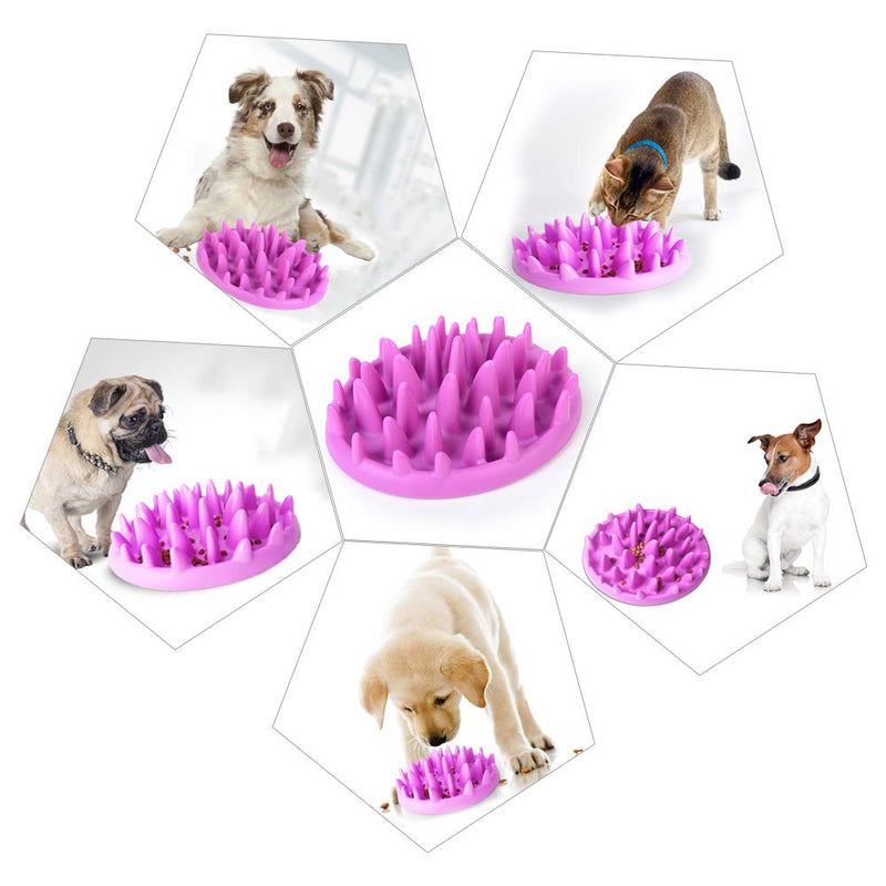 [Australia] - Andiker Pet Interactive Fun Feeder Bowl,Non Slip Puzzle Bowl Fun Feeder,Slow Feeder Bowls are Suitable for Dog & Cat Purple 