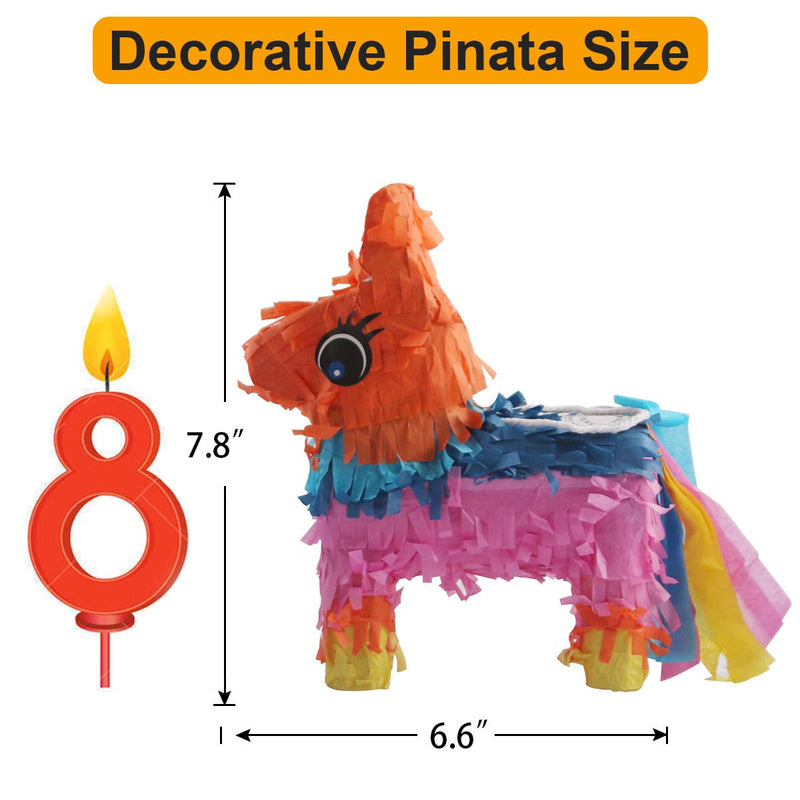 3 Pack Mexican Mini Pinatas - Unique Unicorn Pinatas Donkey Camel Pinatas (6.6 x 2.7 x 7.8inch) with Hanging Loop for Mexican Themed Party, Fiestas, Cute Prop, Cinco de Mayo Decorations - PawsPlanet Australia