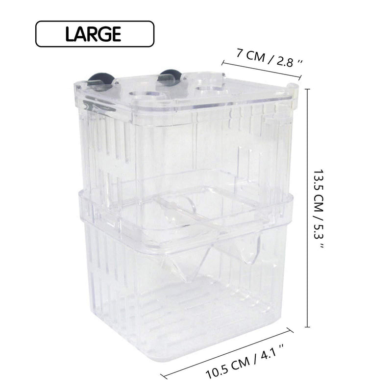 Fish Breeding Box, Aquarium Hatchery Incubator, Double Layer Acrylic Isolation Box Floate Fish Hatchery Aquarium Box Fish Parenting Box Divider for Shrimp Clownfish Medium - PawsPlanet Australia