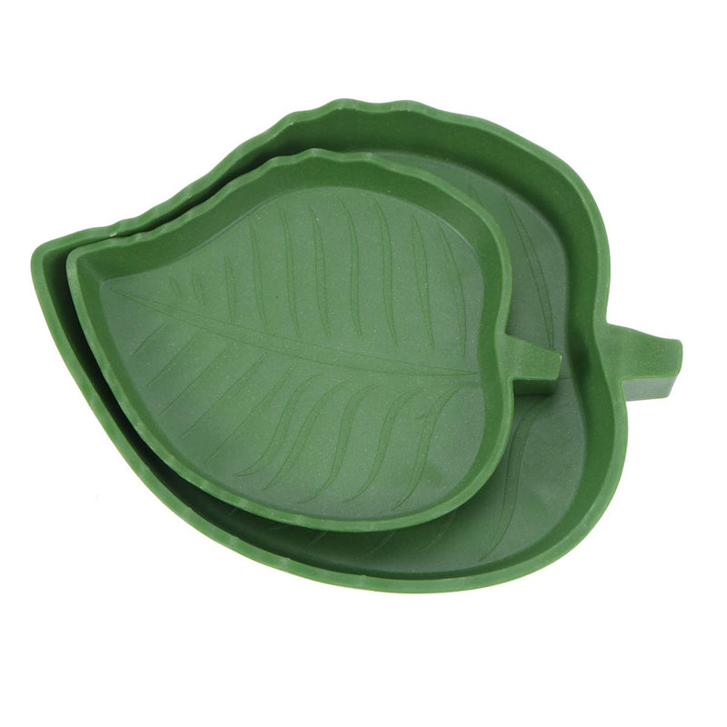 POPETPOP 2Pcs Leaf Design Plastic Prevent Tipping Moving and Chewing Food Dish Hamster Bowl for Small Rodents Gerbil Hamsters Mice Guinea Pig Cavy Hedgehog - PawsPlanet Australia