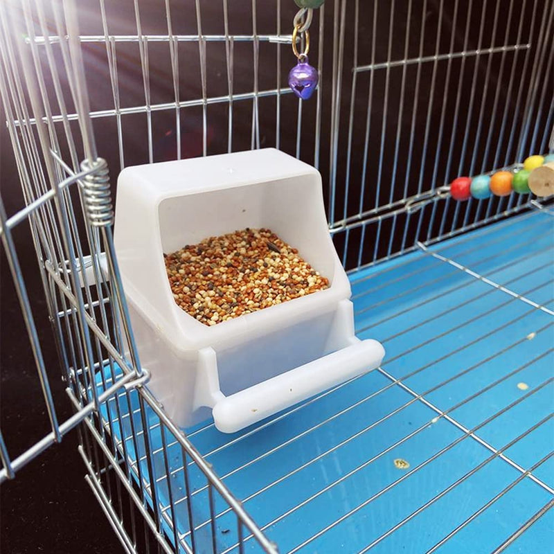 BRYHZKCM Small Bird Slot Feeder No Mess Cage Hanging Feeder Cup Plastic Food & Water Dispenser Bowl，(2 Pieces) - PawsPlanet Australia