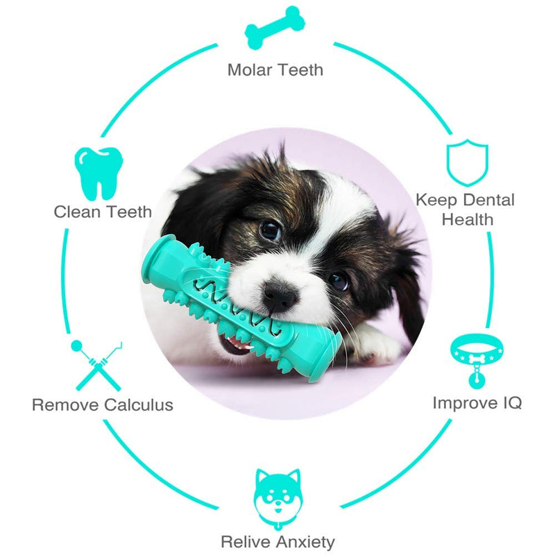 [Australia] - ZHEBU Dog Chew Toys Puppy Teething Toys for Small Medium Dog Dental Care Toothbrush for Small Breeds Indestructible Dog Teeth Cleaning Toys blue 