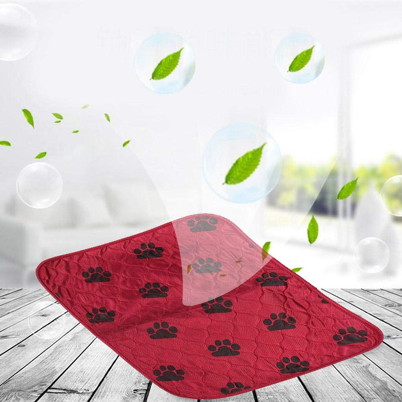 Reusable Waterproof Dog Pee Pad Bed Urine Mat for Pet Dogs Cats(40 * 60Cm-Red) - PawsPlanet Australia