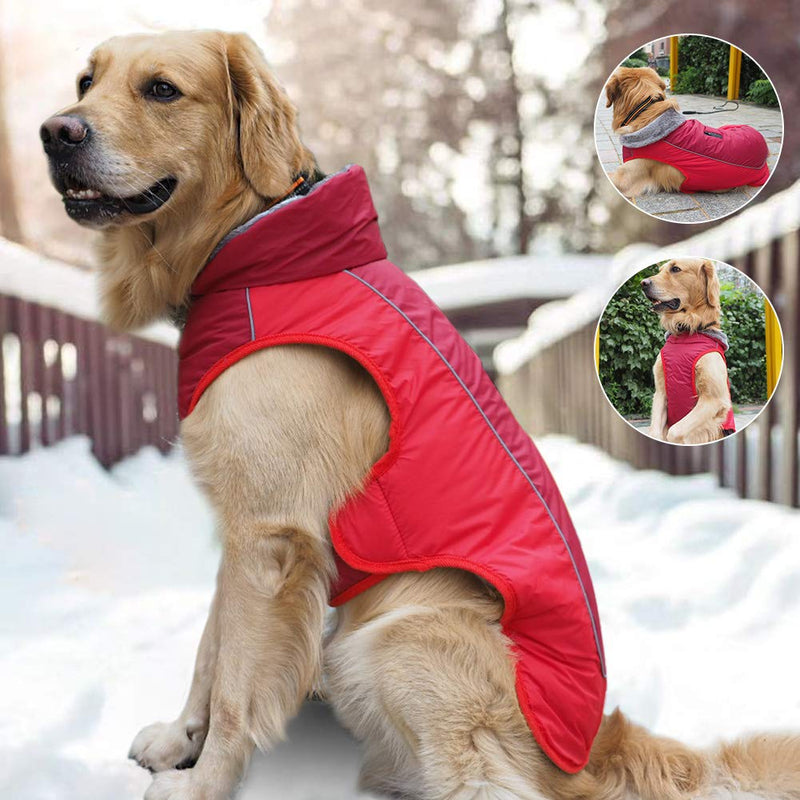 [Australia] - SCPET Dog Winter Coat Cozy Waterproof Windproof Vest Winter Coat Warm Dog Apparel Cold Weather Dog Jacket XS-3XL XS: Chest 11.8-14.2",Neck 9.05" Navy 