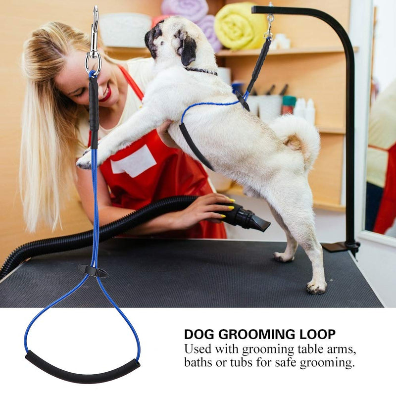 Oumefar Dog Grooming Loop Stainless Steel Wire Safety Rope Table Restraint Single Noose Loop for Small Medium Dogs Cats - PawsPlanet Australia