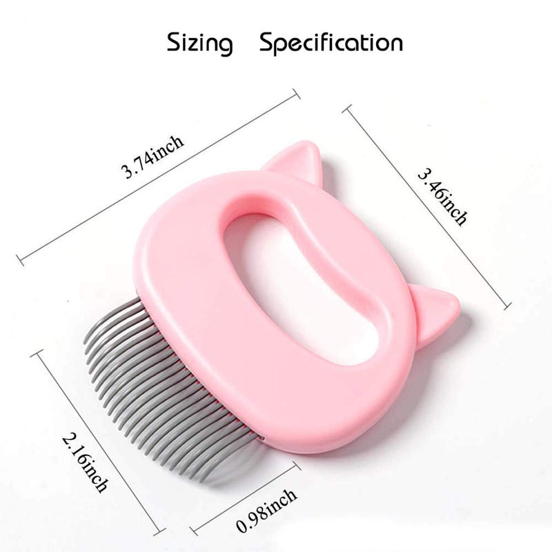 Cat Comb, 2 Pieces Cat Massage Comb and Cat Grooming Comb for Matted Tangled Hair, Deshedding , Cat Shell Comb with 2 Natural Feather Teaser Replacements with Bell Suitable for All Kinds of Cats - PawsPlanet Australia