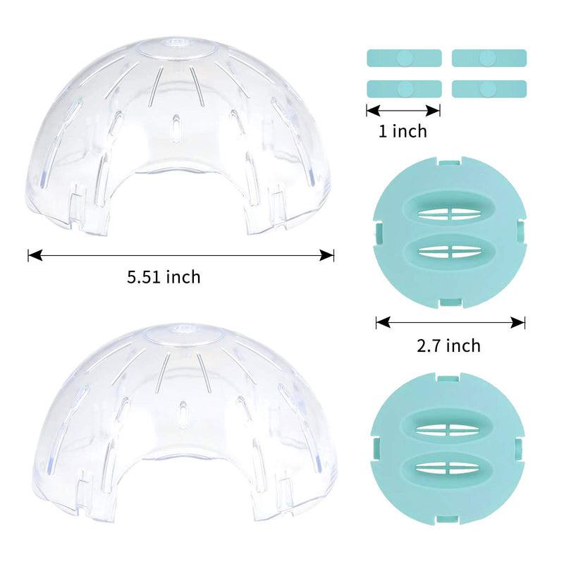 WishLotus Hamster Exercise Ball, 5.51 Inch Transparent Hamster Ball Running Hamster Wheel Plastic Cute Exercise Mini Ball for Dwarf Hamsters to Relieves Boredom and Increases Activity 5.51in Blue - PawsPlanet Australia