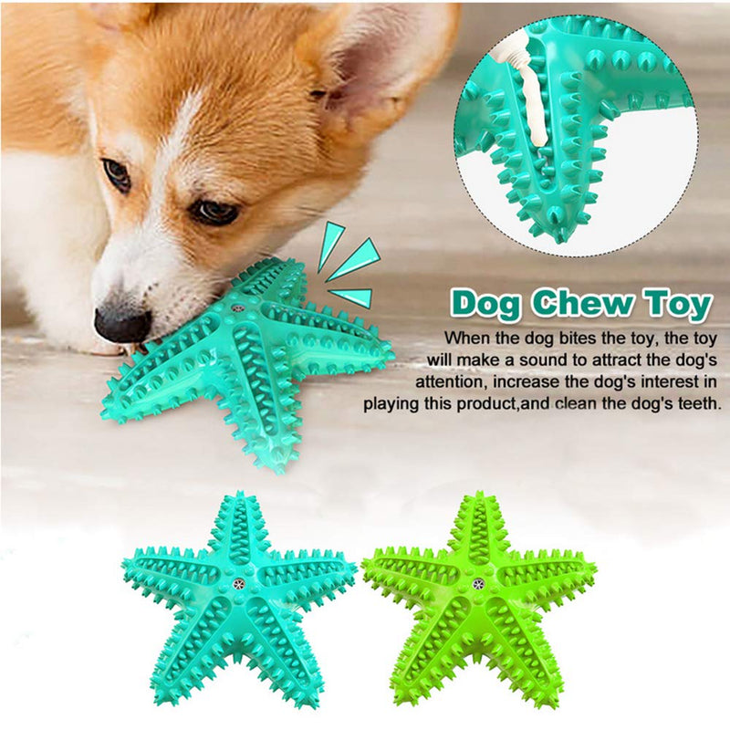 Puppy Toys from 8 Weeks, Nontoxic Natural Rubber Squeaky Dog Chew Toy Toothbrush, Dog Toys Indestructible Teeth Cleaner Dental Care for Small Medium Dogs - Blue - PawsPlanet Australia