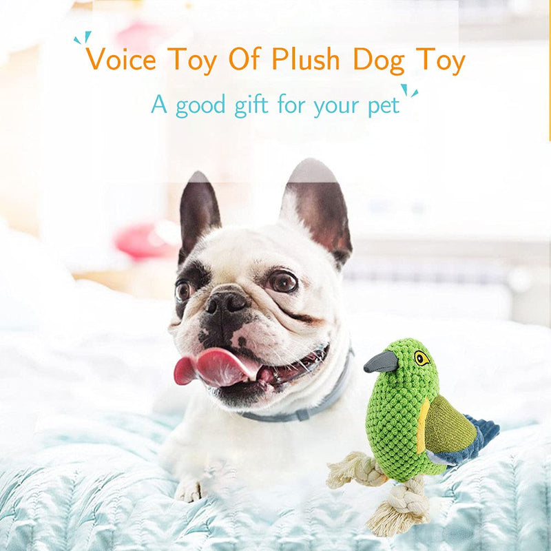 Plush Puppy Dog Toy, Squeaky Dog Toys for Aggressive Chewers Interactive Stuffed Dog Toys with Crinkle Paper Rope, Indestructible Cute Durable Dog Chew Toys for Puppies Small Medium Breed Dogs(Thrush) Thrush - PawsPlanet Australia