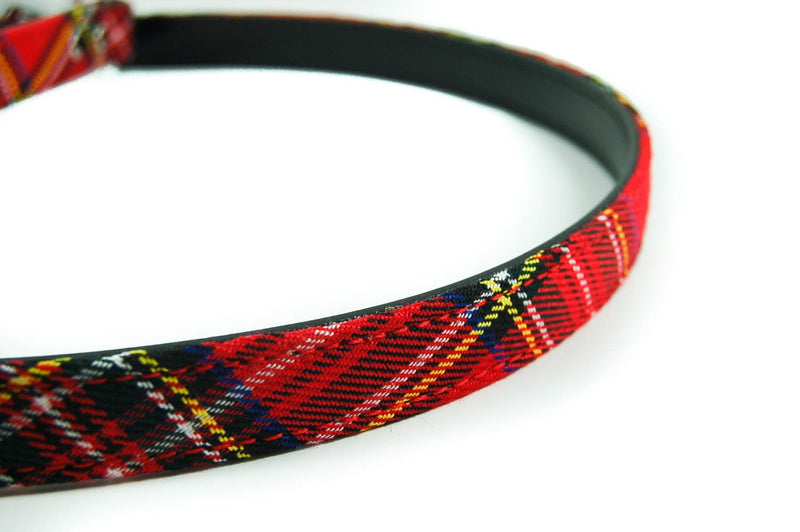 Pet Palace SALE Tartan Plaid fabric Dog Lead for dogs proud of their heritage (RED) red - PawsPlanet Australia