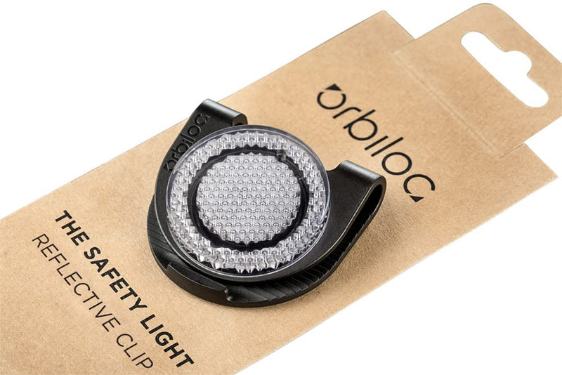 Orbiloc Lightweight Visibility Aid Dog Walking Safety Light Reflective Clip, One Size,Black - PawsPlanet Australia