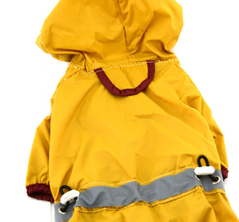 Xiaoyu Pet Dog Puppy Waterproof Raincoat Jacket with Cap for Small Medium Dogs, Yellow, XXL - PawsPlanet Australia