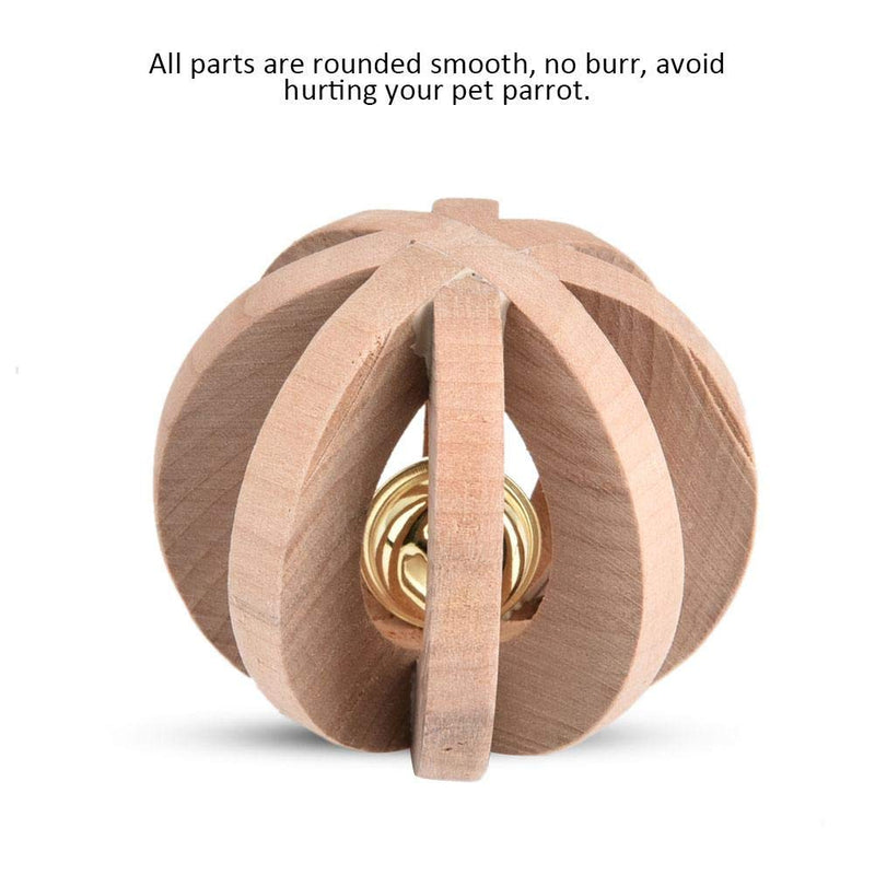 Pet Wooden Chew Ball Hamsters Chew Toys Pet Teeth Chewing Toy Ball with Ringing Bell for Rabbits, Guinea Pigs, Hamsters and Other Small Animals - PawsPlanet Australia