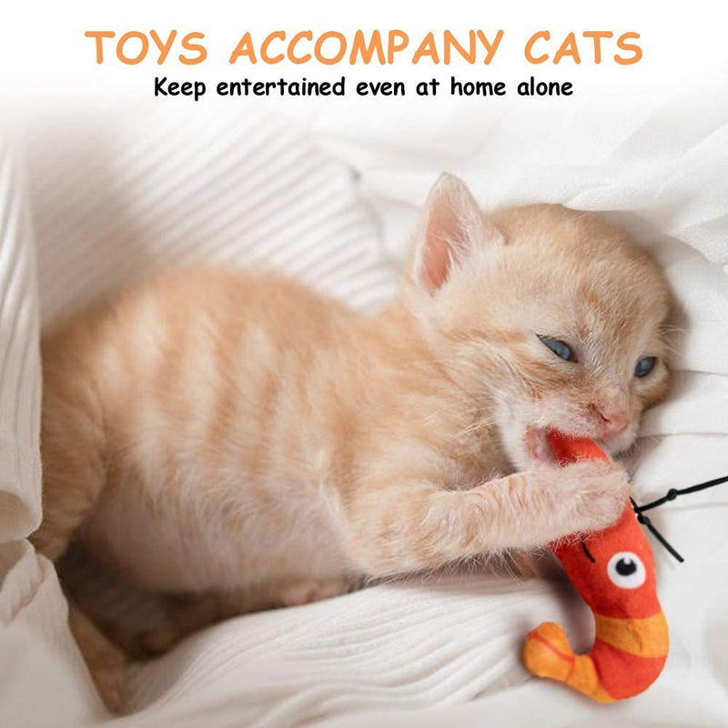 AWOOF Catnip Toys for Indoor Cats Interactive Cat Chew Toys 12 Pcs Cute Cartoon Cat Toys with Battle Catnip Boredom Relief Durable Kitty Bite Teeth Cleaning Toys - PawsPlanet Australia