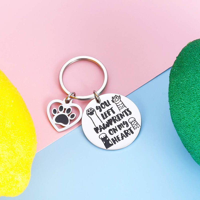 [Australia] - Pet Memorial Keychain for Loss of Dog Cat Sympathy Gifts for Dog Mom Men Remembrance Key Chain Jewelry for Women Men Friends Kids Coworker Family Dog Cat Passed Away Gifts 