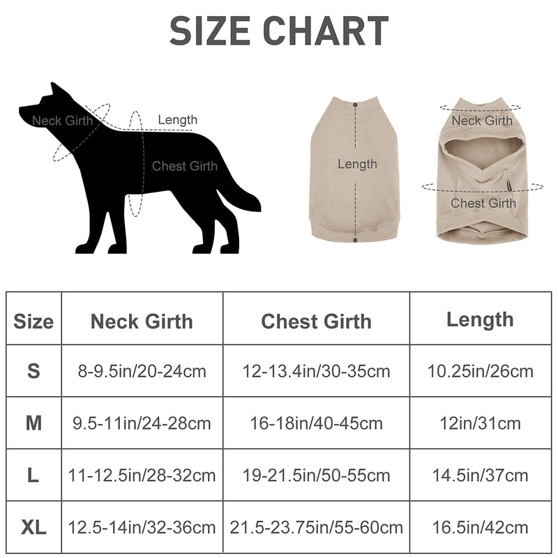Dociote Dog Jumper - Soft and Warm T-Shirt Winter Dog Clothes Cat Jumper Made of Fleece for Small Medium Dogs Cats Brown S - PawsPlanet Australia