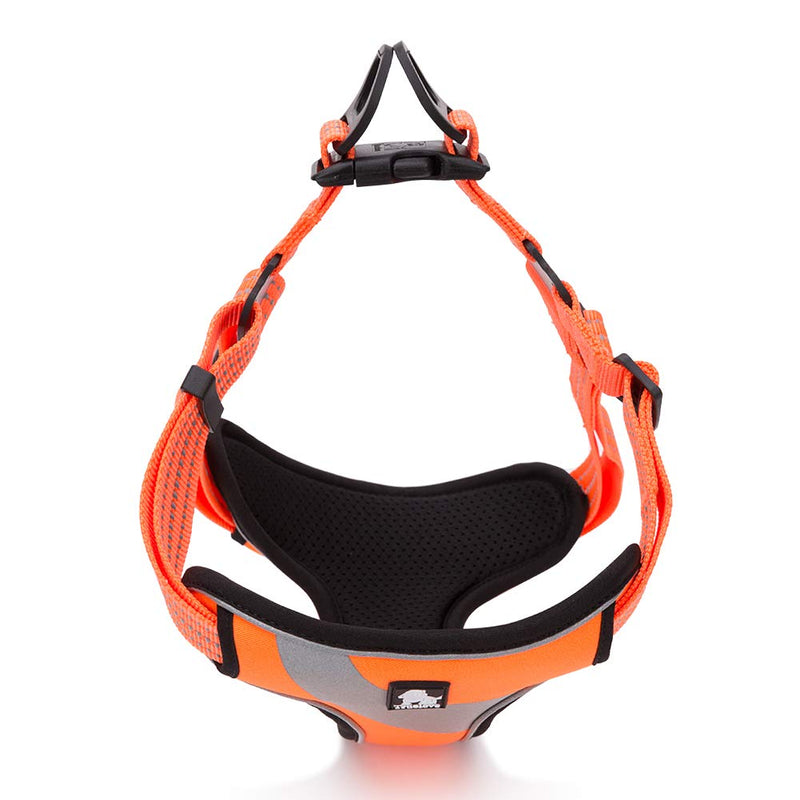 TRUE LOVE Dog Harness Safety Vest Step-in Style Reflective Adjustable Comfortable TLH5991(Orange,M) M Orange - PawsPlanet Australia