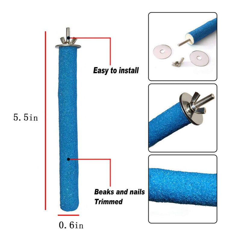 PINVNBY Parrot Bath Box Bird Bathtub Parakeet Bathing Tube with Bird Perches Stand Paw Grinding Cage Accessories Ideal for Small Brids Lovebirds Canary Finches(5 PCS Random Color) - PawsPlanet Australia
