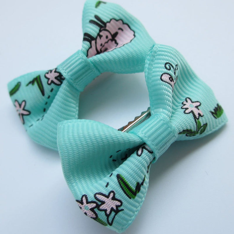Chenkou Craft 50pcs/25pairs New Dog Hair Bows Clips Small Pet Grooming Products Mix Colors Varies Patterns Pet Hair Bows Dog Accessories - PawsPlanet Australia