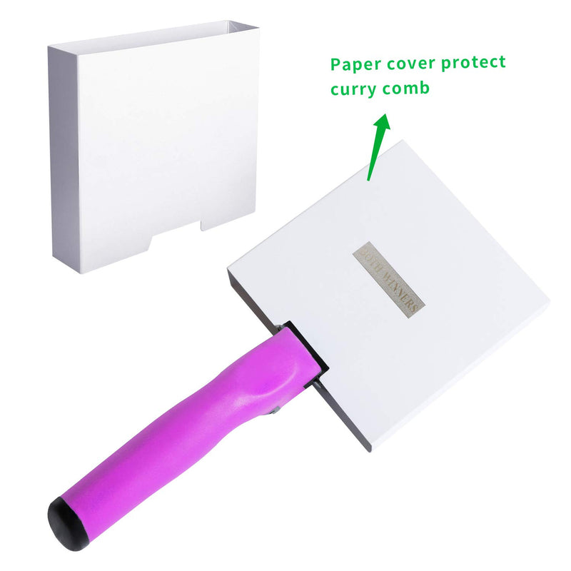 BOTH WINNERS Reversible Stainless Steel Curry Comb with Soft Touch Grip pink - PawsPlanet Australia
