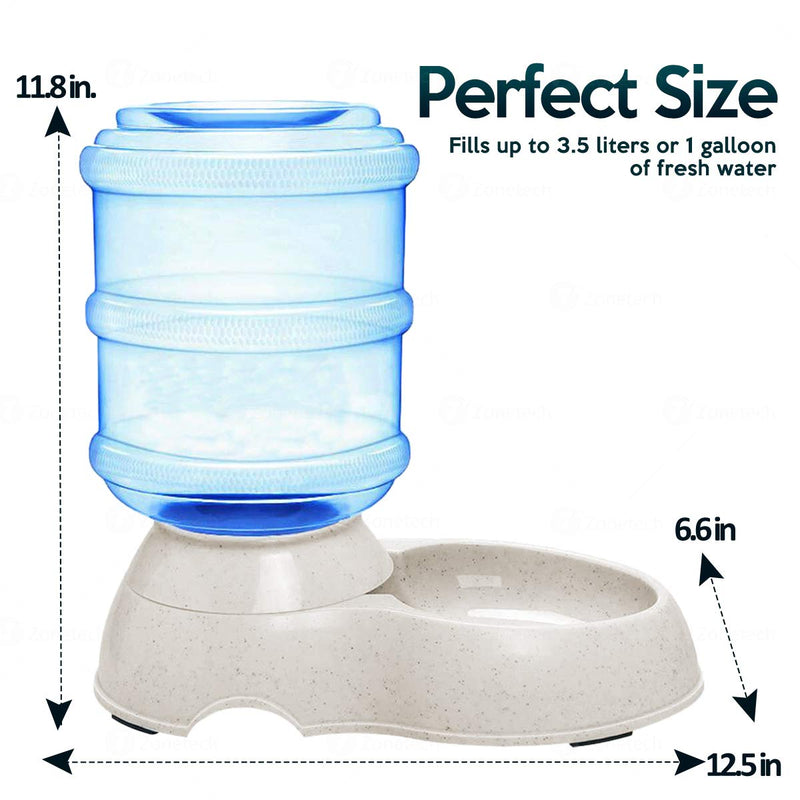 [Australia] - Zone Tech Self-Dispensing Pet Waterer - Premium Quality Durable Self-Dispensing Gravity 3.7 Liters Pet Waterer 