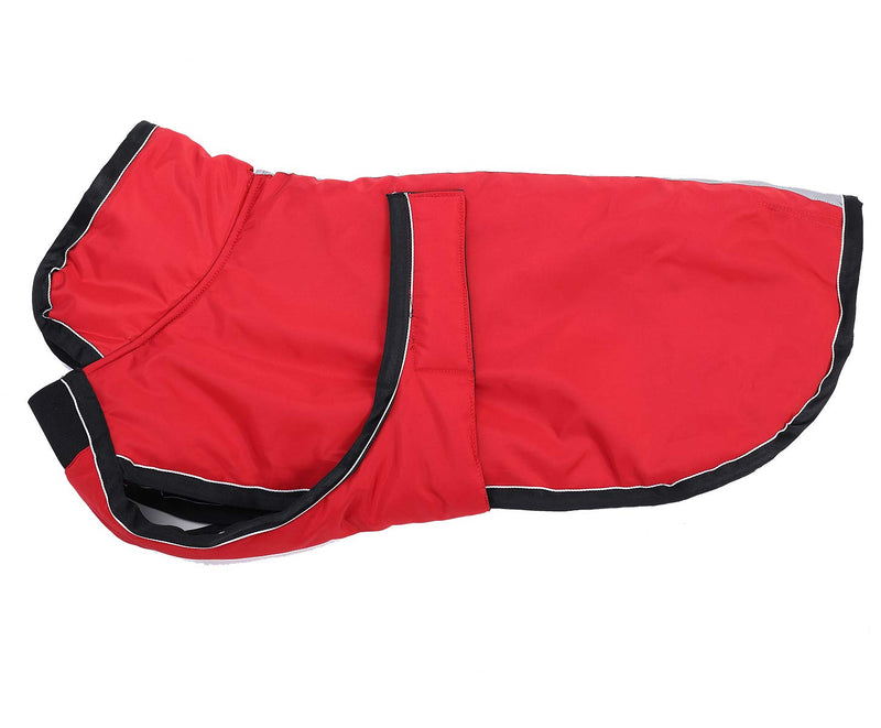 Reflective Parka 300D Dog Coat, Waterproof Dog Jacket for Small Medium Large Dogs with Harness Hole-Red-XL XL (Back Length 50CM) Red - PawsPlanet Australia