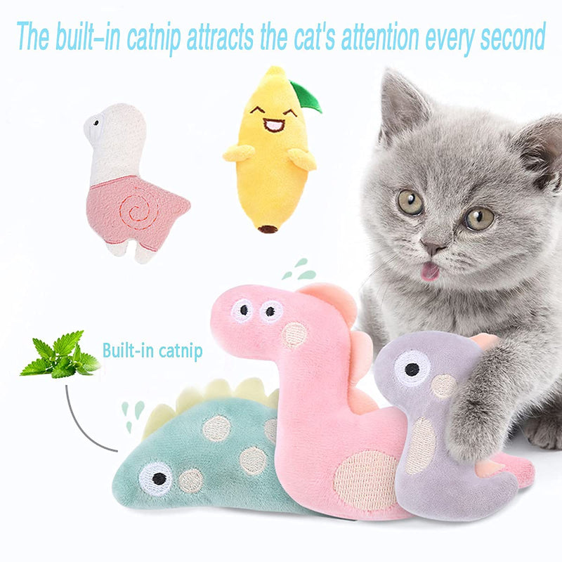 8Pcs Catnip Toys,Cat Toys for Indoor Cats,with Catnip Interactive Kitty Plush Chew Toys,Kitten Supplies,Cat Chew Toy,Cat Toys in Exquisite Packaging,Cat Teething Chew Toy with Plush Gift - PawsPlanet Australia