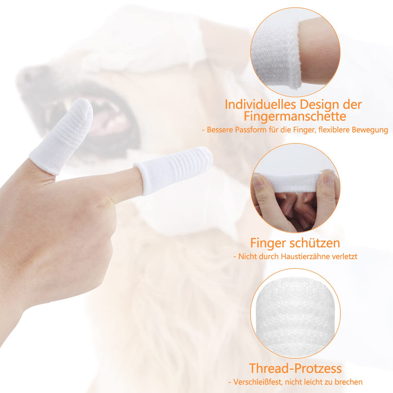 VOSSOT Dog Toothbrush Fingerling Reusable, Dental Care Dog, Dog Toothbrush Cat Toothbrushes-Fingers Toothbrushes, Washable Durable, Clean Pet Toothbrush Made of Knitted Fabric (Pack of 12) - PawsPlanet Australia