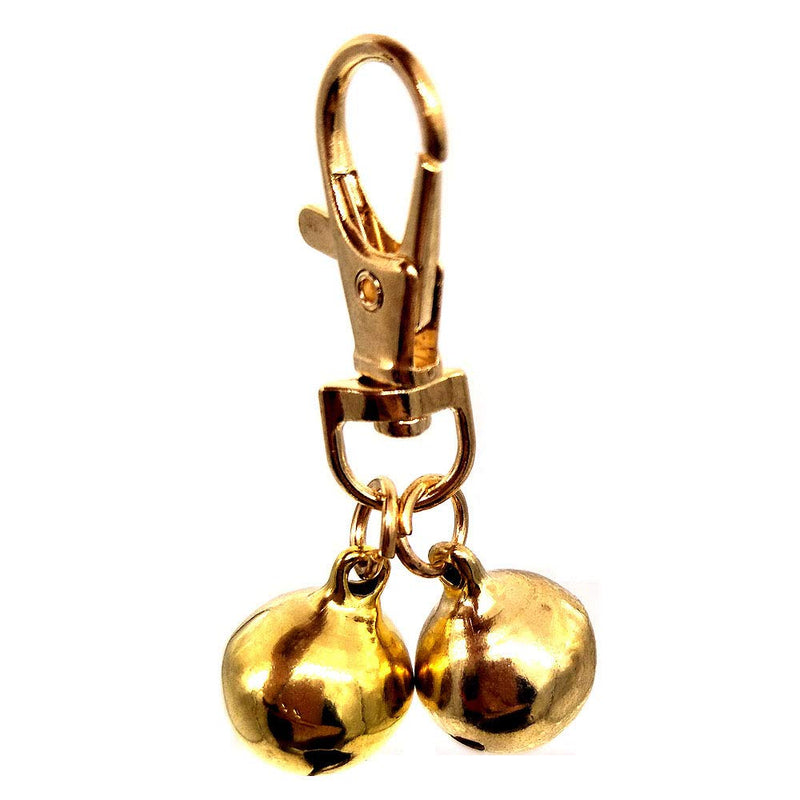 [Australia] - Sport Art DIY pet Bells 304 Stainless Steel Dog Bells 2pcs Bell Training Charm Pendants Jewelry for Pet Dog Cat Necklace Collar（4sets） silvery and Golden 