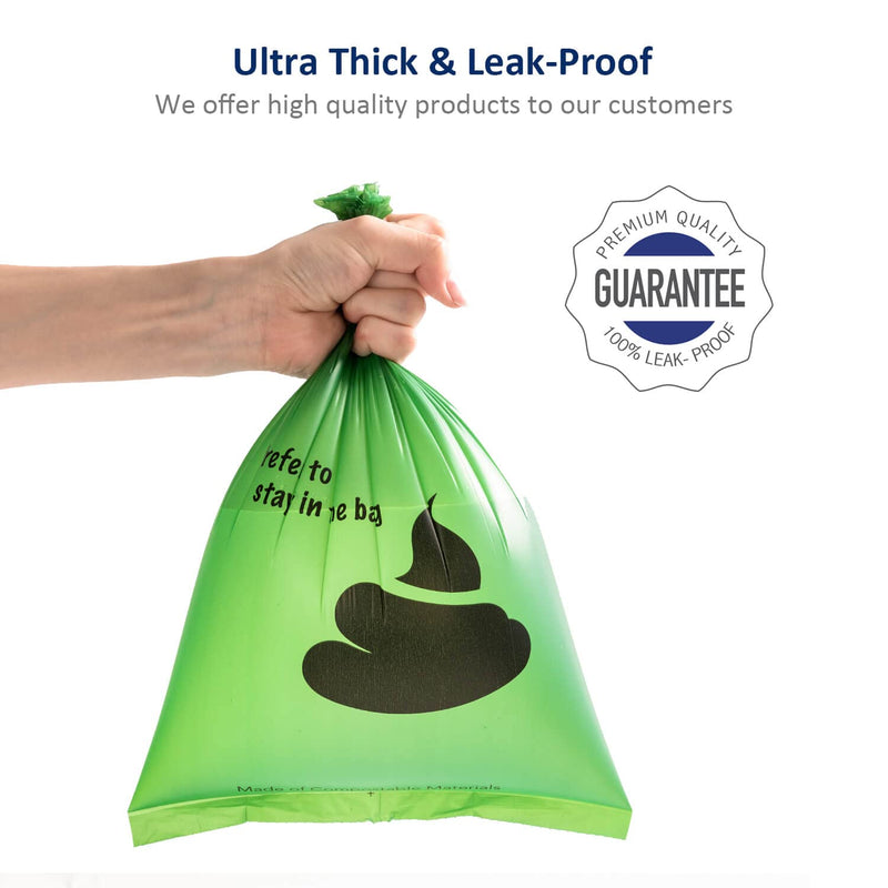 WePet Biodegradable Dog Poop Bags Pet Waste Disposal Refill Bags, Vegetable-Based & Eco-Friendly, Extra Thick & 100% Leak Proof, Easy Open, Standard Size 9 * 13 Inches Small Pack（45 Bags) - PawsPlanet Australia