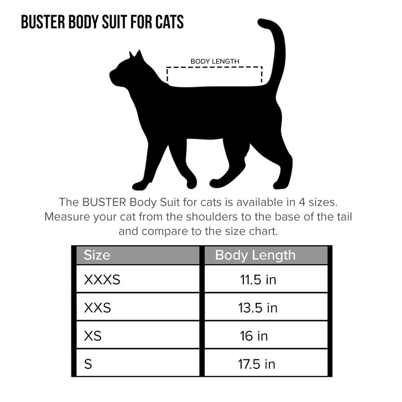 Buster Body Suit Easygo for Cats, XX-Small, 33.0cm XXS - PawsPlanet Australia