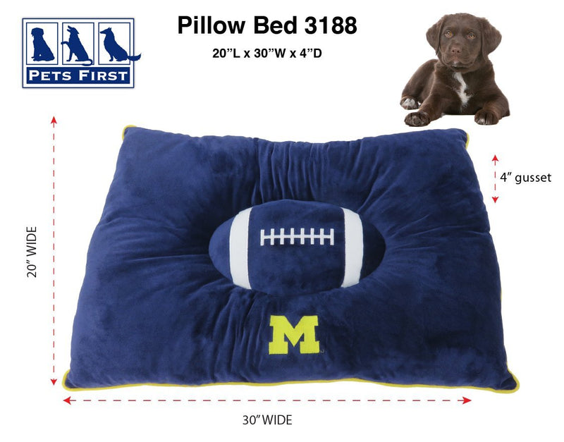 [Australia] - Pets First Collegiate Pet Accessories, Dog Bed, Michigan Wolverines, 30 x 20 x 4 inches 