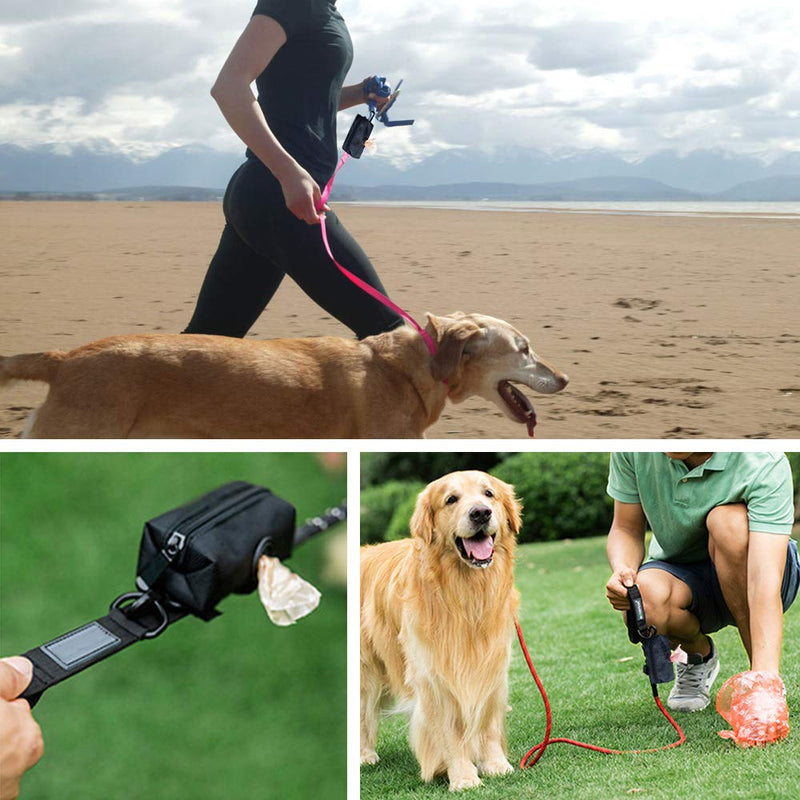 LELE LIFE Pack of 2 Fashion Dog Poop Garbage Bag Dispenser, Pet Dog Poop Bag Dispenser, Dog Poop Bag Holder, Leash Dispenser for Dog Poop Bags, Black Solid Black - PawsPlanet Australia