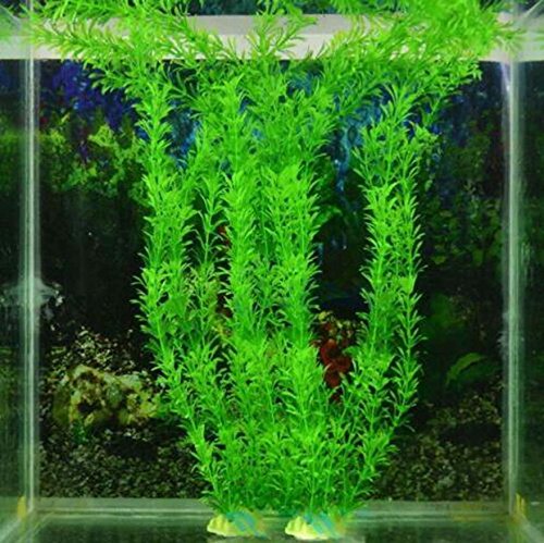 [Australia] - Artificial Anacharis Aquarium Plant - 12" Tall with Weighted Base 