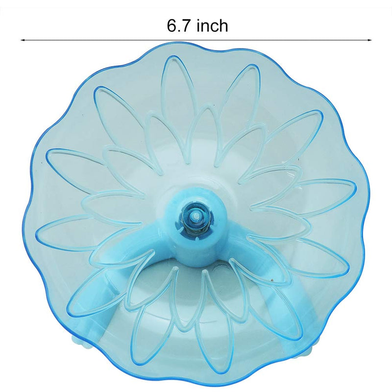 WishLotus Hamster Flying Saucer, Hamster Running Wheel Transparent Plastic Exercise Running Spinner Sports Wheel For Small Pet Like Hamster, Guinea Pig, Gerbils, Chinchillas (Blue) Blue - PawsPlanet Australia
