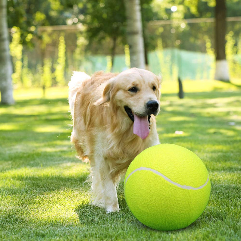 Aomiun Giant Tennis Ball 9.5" Dog Tennis Ball Inflatable Oversize Giant Tennis Balls Pet - PawsPlanet Australia