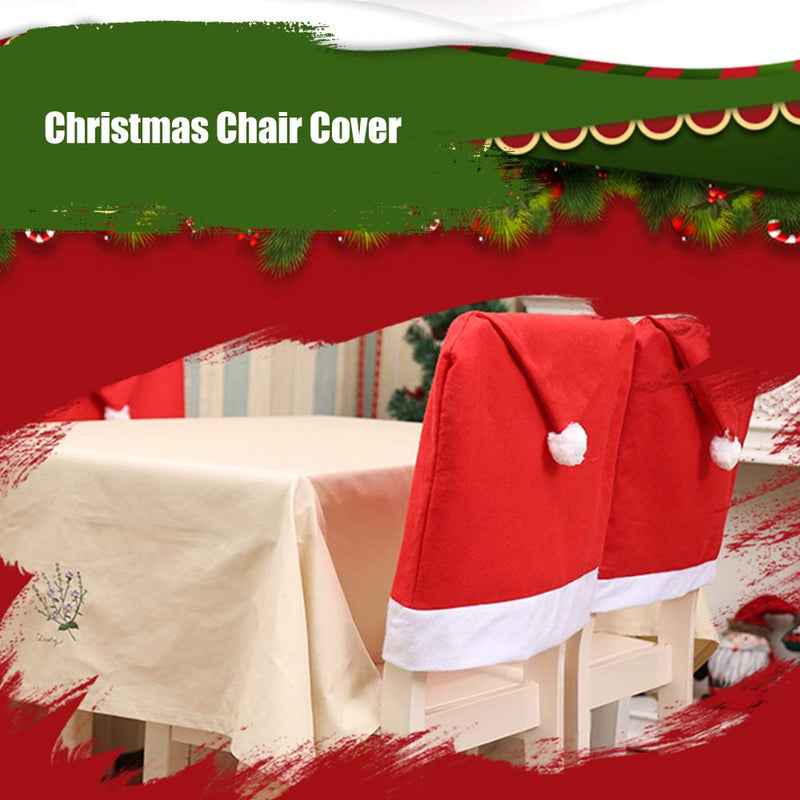 Pilvnar Christmas Chair Cover,10 pcsChristmas Chair Cover Non-Woven Christmas Decoration Chairs Protection - PawsPlanet Australia