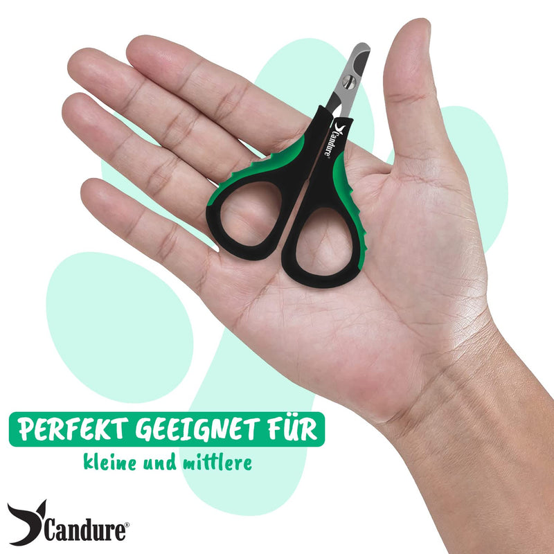 Candure Cat Nail Clippers for Pets Professional Claw Care Cat Nail Scissors for Dogs, Rabbits, Puppy, Rats - Stainless Steel Claw Trimmer with Sharpest Blades Small (XS) Dark Green - PawsPlanet Australia