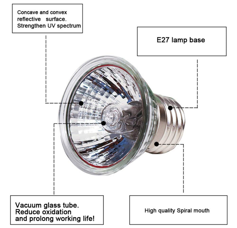 [Australia] - MD Lighting 6-Pack UVA UVB Reptile Heat Lamp Bulb, E26/E27 75 Watt Full Spectrum Sun Light Lamp for Bearde Dragon, Lizard, Turtle, Gecko & More 