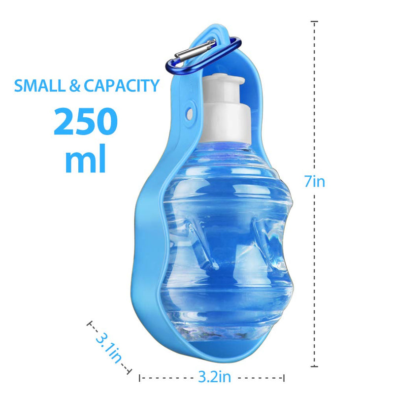 URWOOW Dog Water Bottle Pet Travel Water Bottle with Foldable Bowl Holder Drink Cup Tray Stand Attachment Dog Cat Travel Drink Bottle Bowl, Pet Outdoor Drinking Cup Blue - PawsPlanet Australia