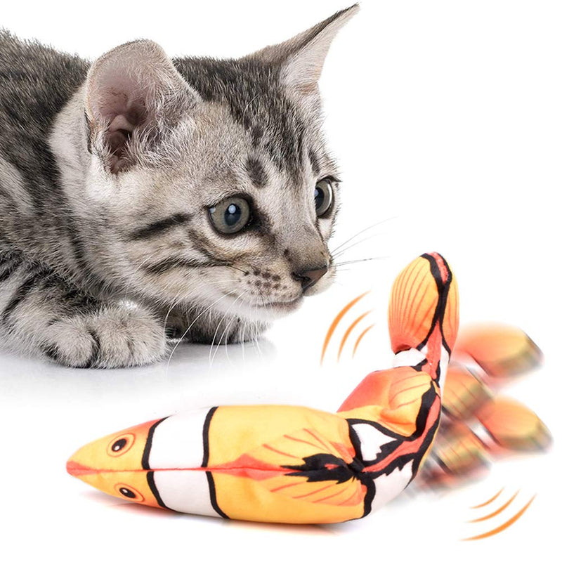 [Australia] - 2-Pack Moving Cat Kicker Fish Toy,Moving Fish Cat Toy,Wiggle Fish Catnip Toys, Interactive Cat Toy, Realistic Flopping Fish, Fun Toy for Cat Exercise 