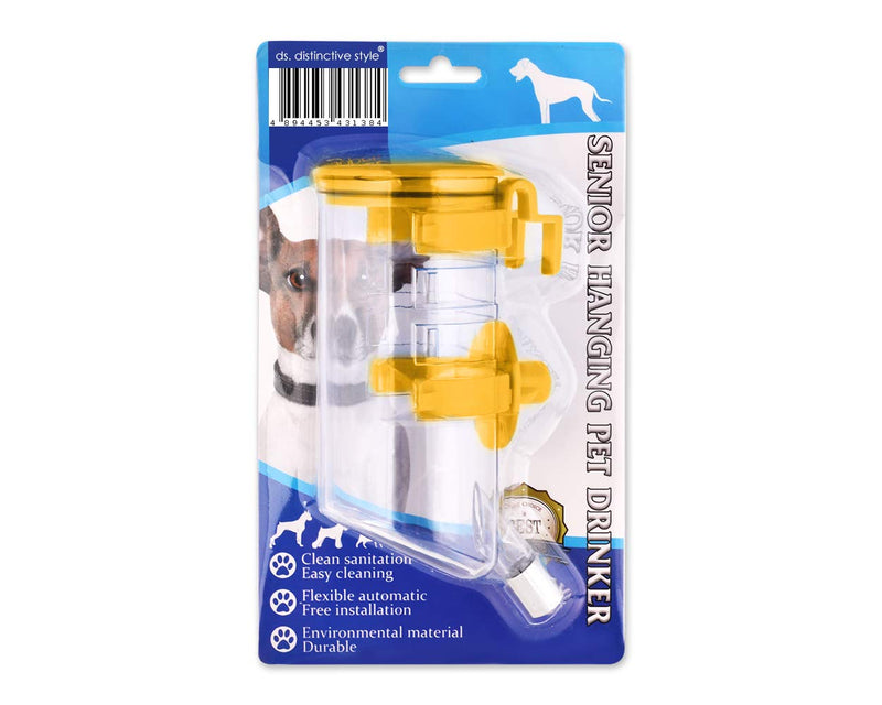 DSstyles 375ml Pet Flasche Wasser Dispenser Heimtierbedarf für Hund Katze Kaninchen Welpen - Yellow - PawsPlanet Australia